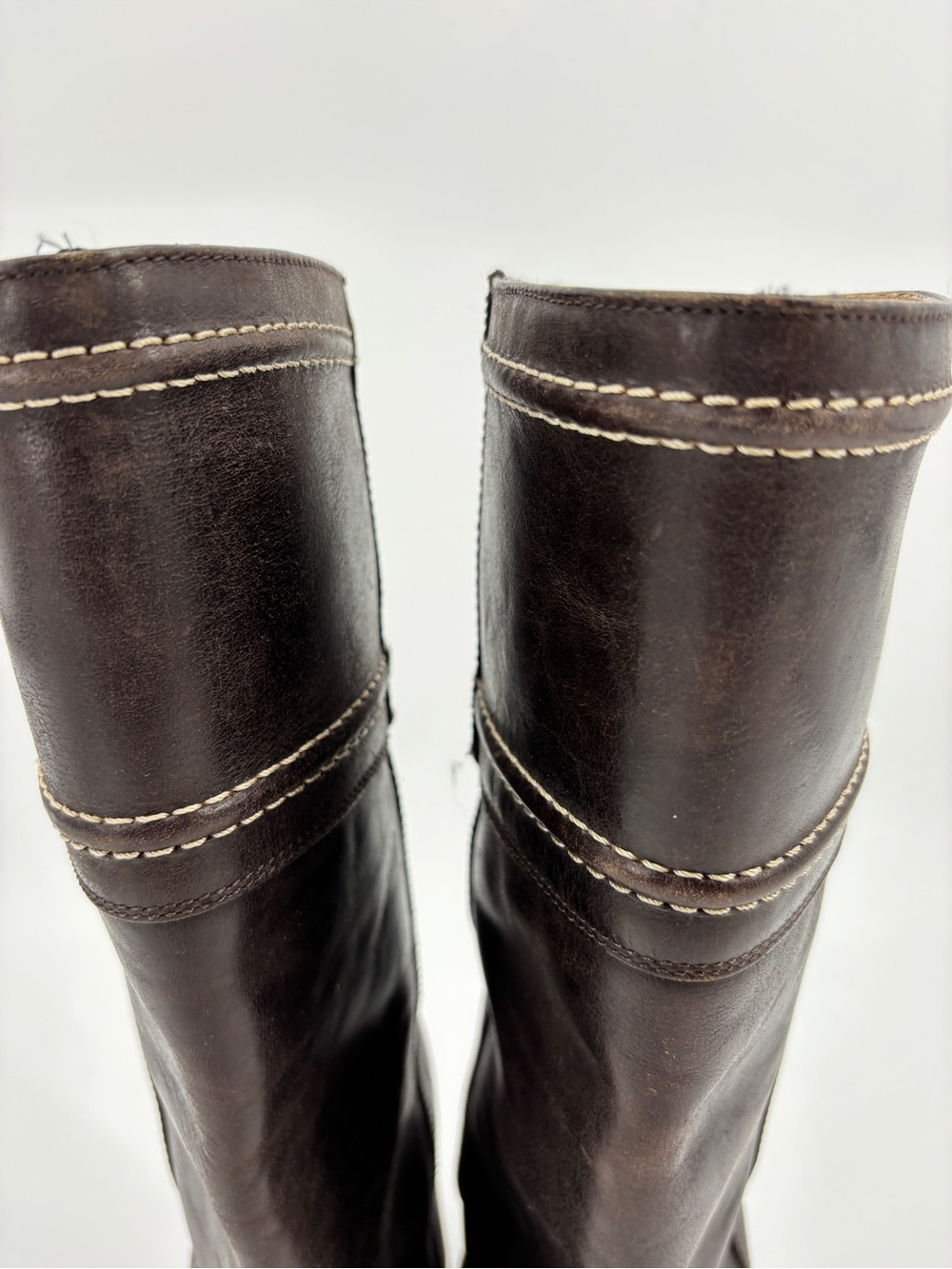 Frye Jane Brown Leather Calf Boots 77231 - Picture 11 of 16